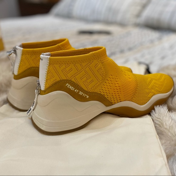 Fendi Jacquard Neoprene Sneakers - Picture 2 of 5